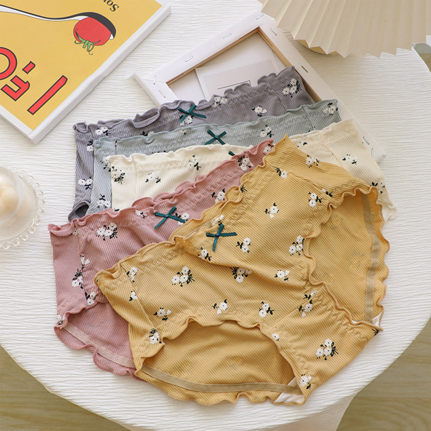 大码内裤女胖mm纯棉高腰透气薄款