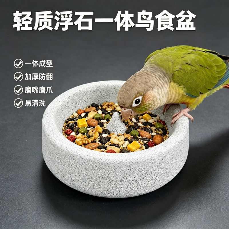 小型鸟类自动防撒粮喂食器