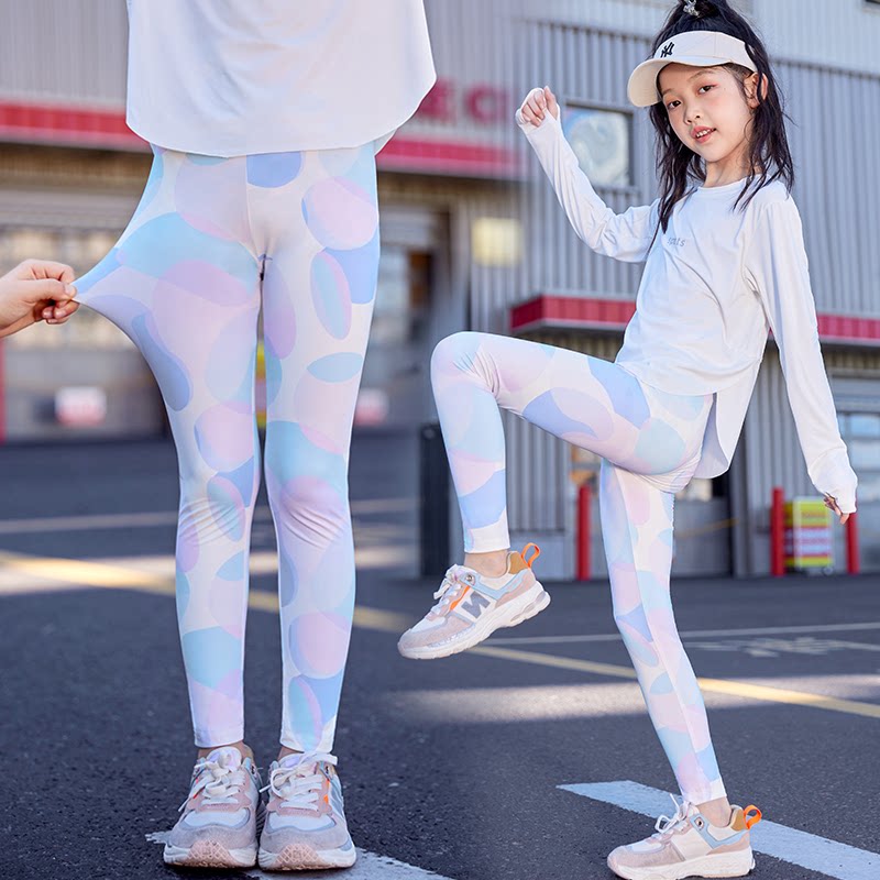 女童鲨鱼裤2025新款春装外穿儿童春夏打底裤紧身裤女孩芭比九分裤