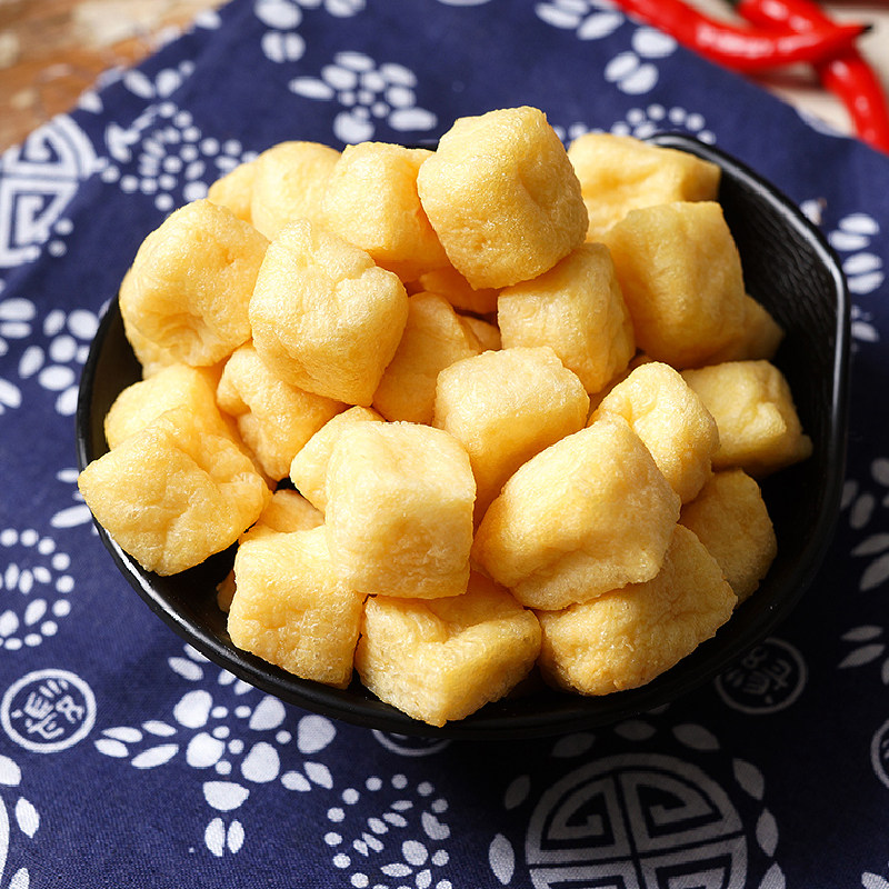 【豆果果】小油丁120g油豆腐泡油豆泡油炸豆泡黄金油豆腐果