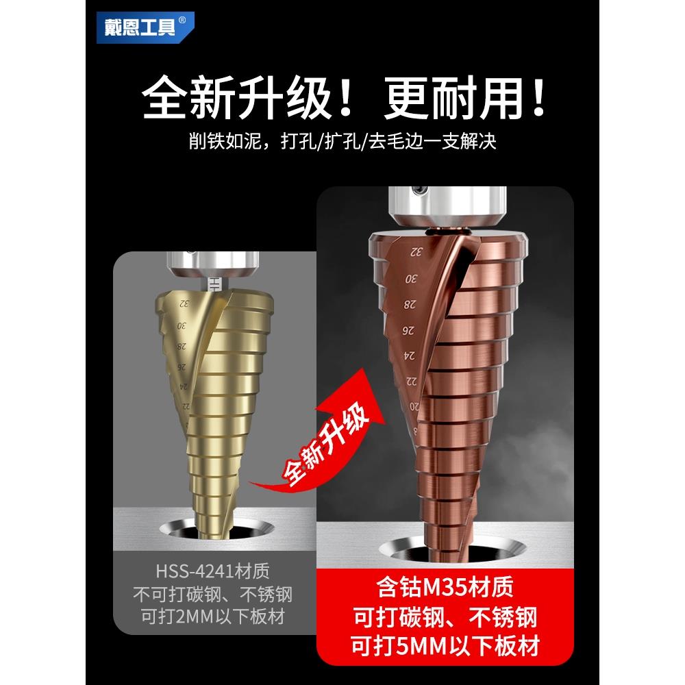 德国进口宝塔钻头高硬度金属不锈钢开孔器M35钻铁开口扩孔打孔塔