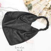 覆盖白发 桑丝香云纱户外运动弹性发带 丝质发带 宽边发带