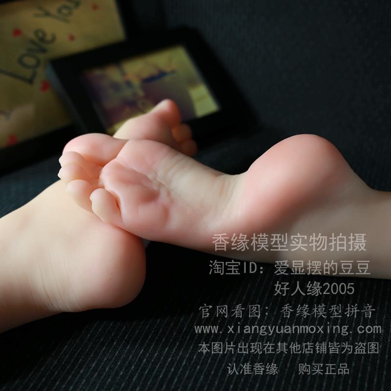 小柒36D全胶仿真足模脚模真人女脚硅胶美脚香缘模型丝袜鞋子道具