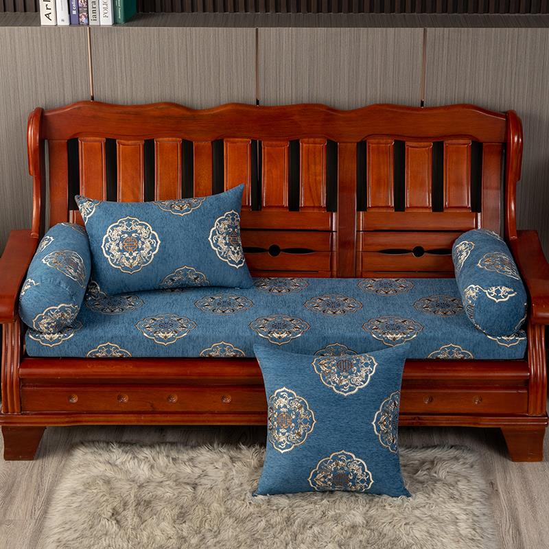 45D高密度加厚加硬沙发海绵垫定做雪尼尔实木沙发垫防滑可拆洗