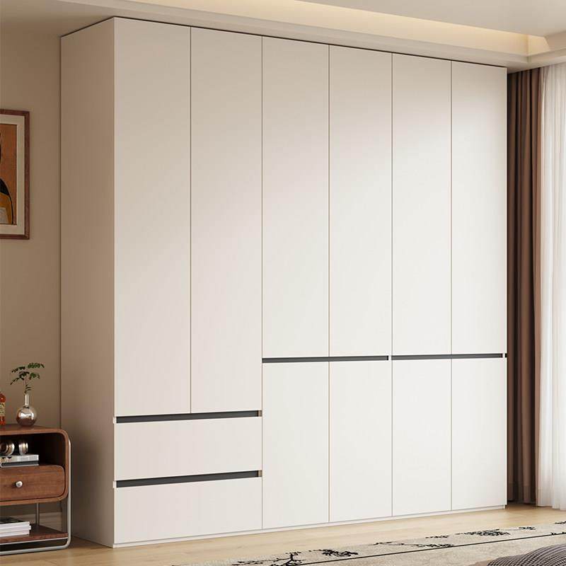 暖白色衣柜家用平开 门实木欧松简约现代经济型柜子18mm板储物衣,住宅家具,独立衣柜,淘宝优惠券,粉丝福利购,淘宝优惠卷