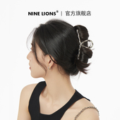 九只狮子 冷淡风金属抓夹大号后脑勺鲨鱼夹高级感网红发饰 饰品