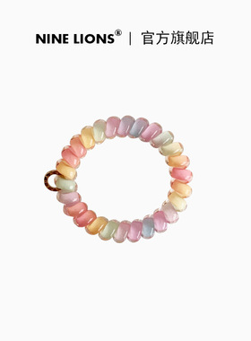 九只狮子（饰品）高弹力电话线发圈不伤发马尾扎发绳皮套头绳发饰