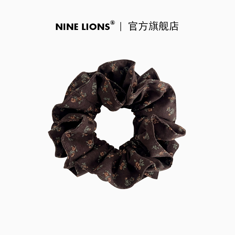 九只狮子（饰品）复古咖色大肠圈时尚简约马尾扎发绳皮筋发圈发饰,饰品/流行首饰/时尚饰品新,发饰,淘宝优惠券,粉丝福利购,淘宝优惠卷