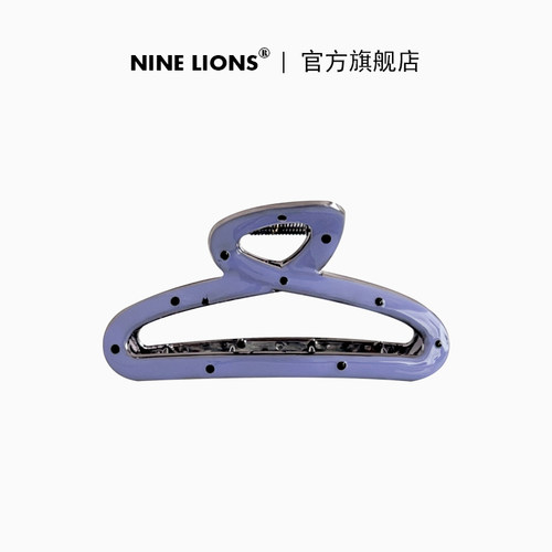 九只狮子（饰品）圆点夏季新款抓夹复古百搭鲨鱼夹马尾盘发夹发饰