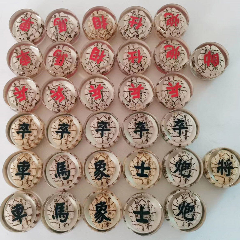 甲骨文水晶象棋大号中国象棋套装高档立体象棋带棋盘送礼全套礼盒