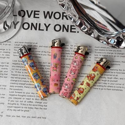 派大星史迪仔加菲猫kt砂轮创意打火机卡通可爱爆款高颜值送男友礼