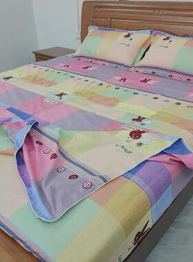 定做加厚磨毛学生宿舍彩绒棉简约柔软亲肤全棉小清新单件被套被罩