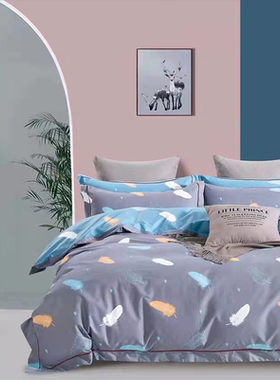 私人定制精品纯棉加厚斜纹亲肤床单被套罩1.5/1.8米床全棉四件套