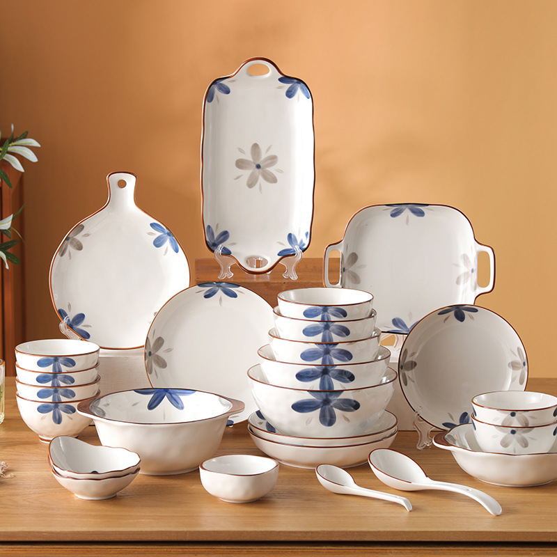 复古日式碗碟套装家用简约