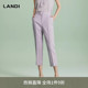 夏日多巴胺 女长裤 LANDI浅紫色高腰修身 裤 2024夏新品 显瘦西装