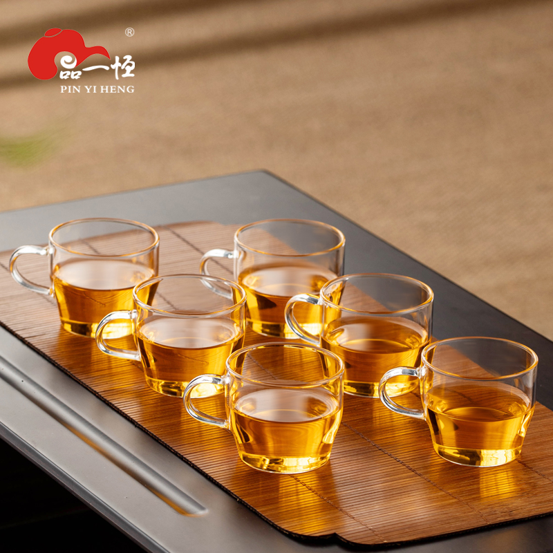 品一恒高硼硅玻璃耐高温茶杯品杯