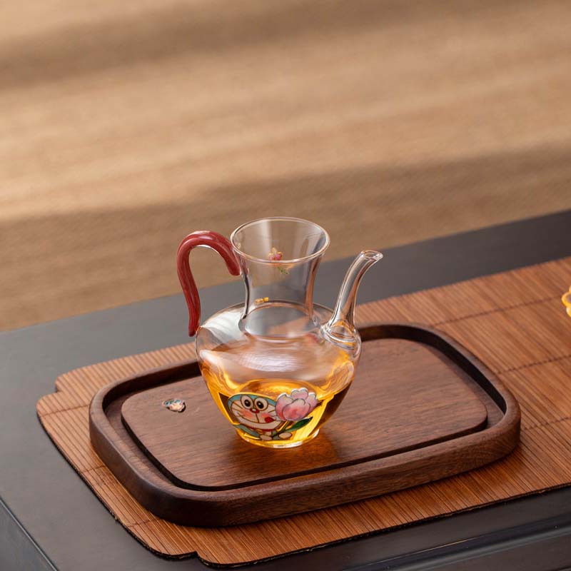 景泰蓝机器猫玻璃分茶器