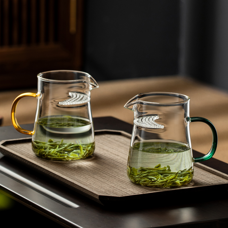 高硼硅玻璃耐高温月牙过滤公道杯