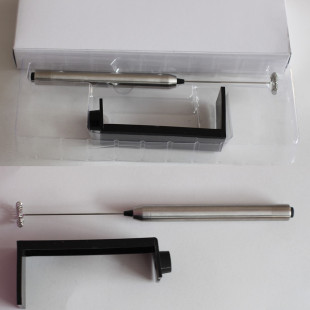 家用不锈钢打蛋器电动打奶器手持迷你搅拌器打奶泡机器带支架