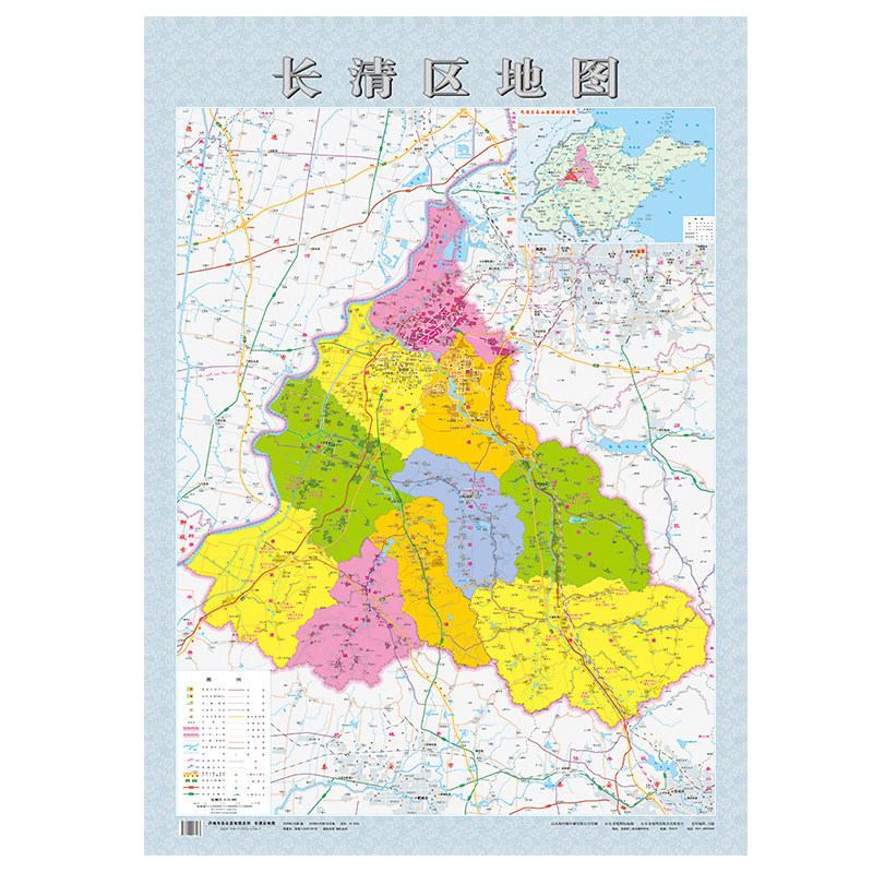 2026新版济南长清区地图折叠