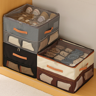 鞋盒鞋子收纳神器省空间透明鞋盒子鞋柜放靴子鞋托床底可折叠鞋架