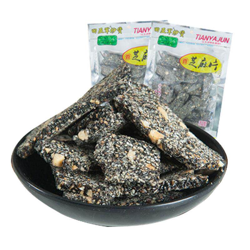 湖南平江特产田亚军香芝麻片黑白芝麻花生酥糖甜味糕点小吃零食