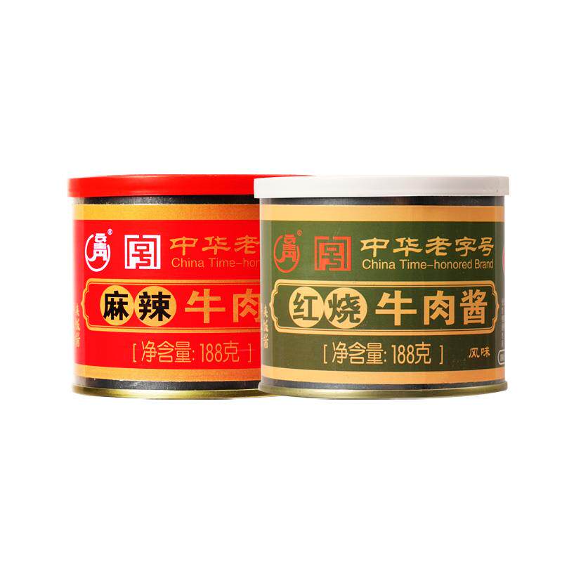 云青山西平遥牛肉酱红烧香麻辣拌面拌饭酱下饭菜调味蘸料188g罐装
