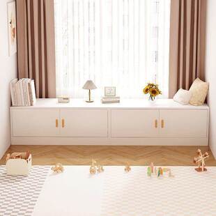 农村东北炕上的柜子放被子炕柜窗边榻榻米假飘窗台柜组合储物柜