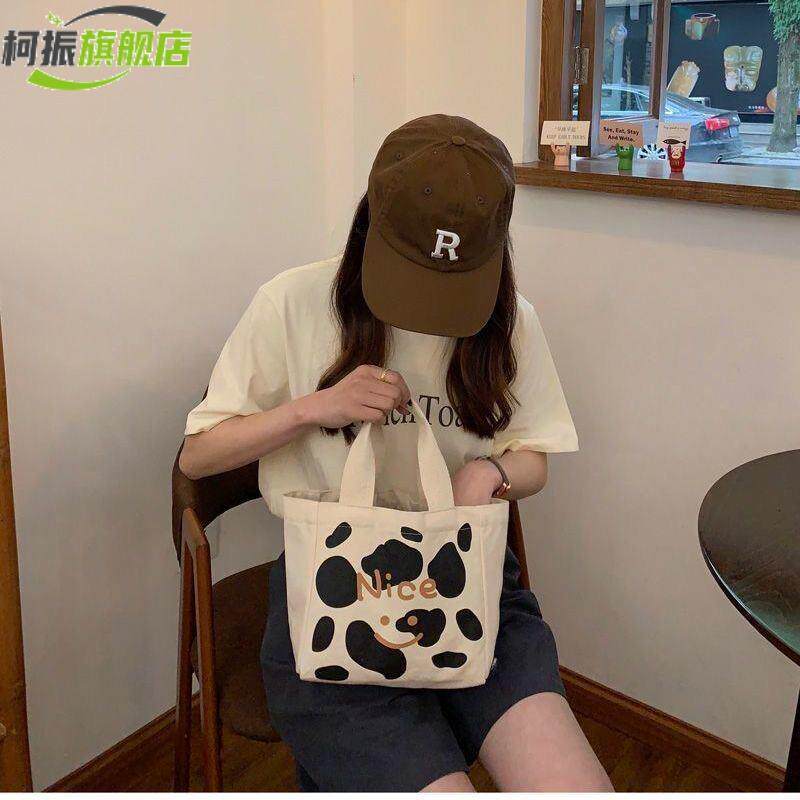 出门上班小拎包日系手提小包包女饭盒便当包小众百搭迷你布包帆布