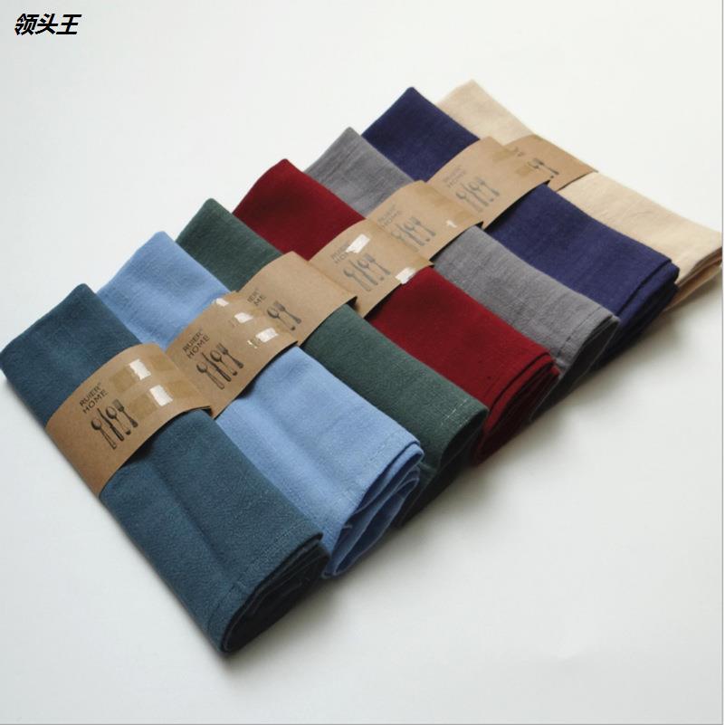 现货日式棉麻餐巾布酒杯巾厨房巾餐垫厨房美食背景布