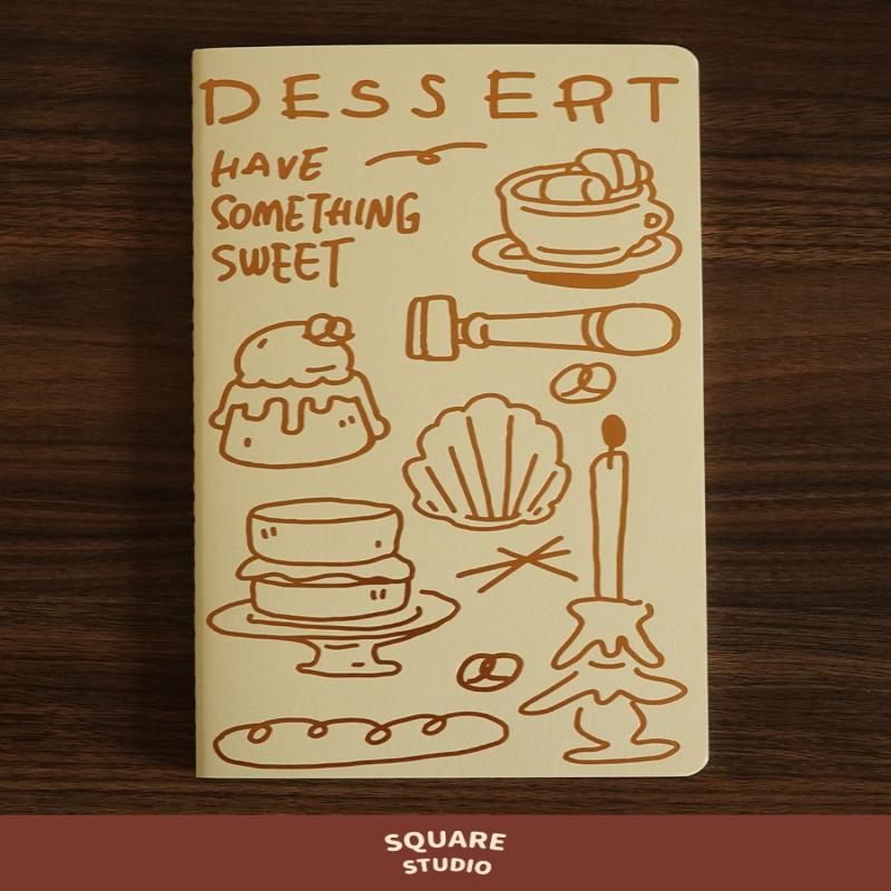 【平方Studio】Dessert甜品手帐本 原创插画烫金笔记本TN内芯护照