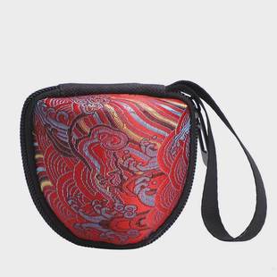 主人杯单杯袋户外便携包高档民族风文玩袋茶具手提小众收纳包