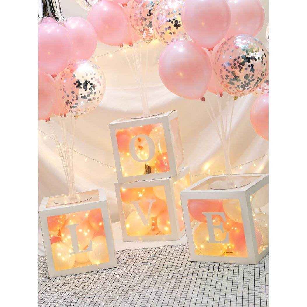 告白喜庆表白婚庆纪念生日装饰场景布置气球套餐支架网红桌飘创意