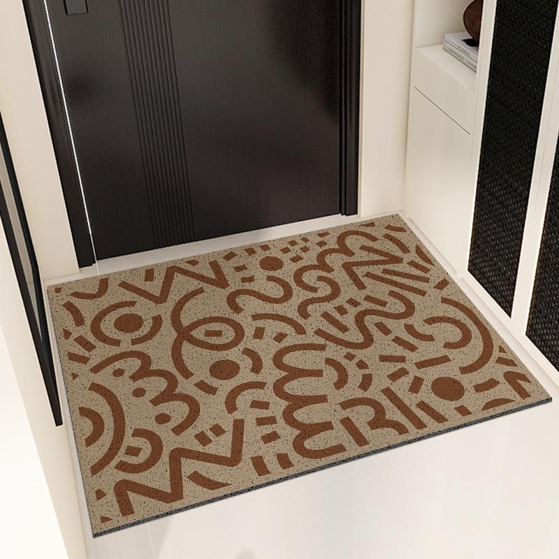 入户地垫丝圈可裁剪门口脚垫抽象简约家用玄关进门口防滑门垫地毯