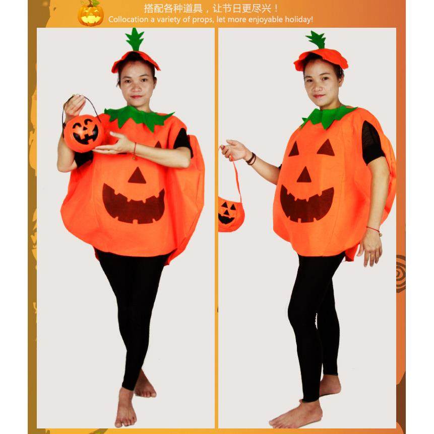 万圣节装饰品南瓜衣服帽子南瓜灯儿童演出道具服装幼儿园活动装扮