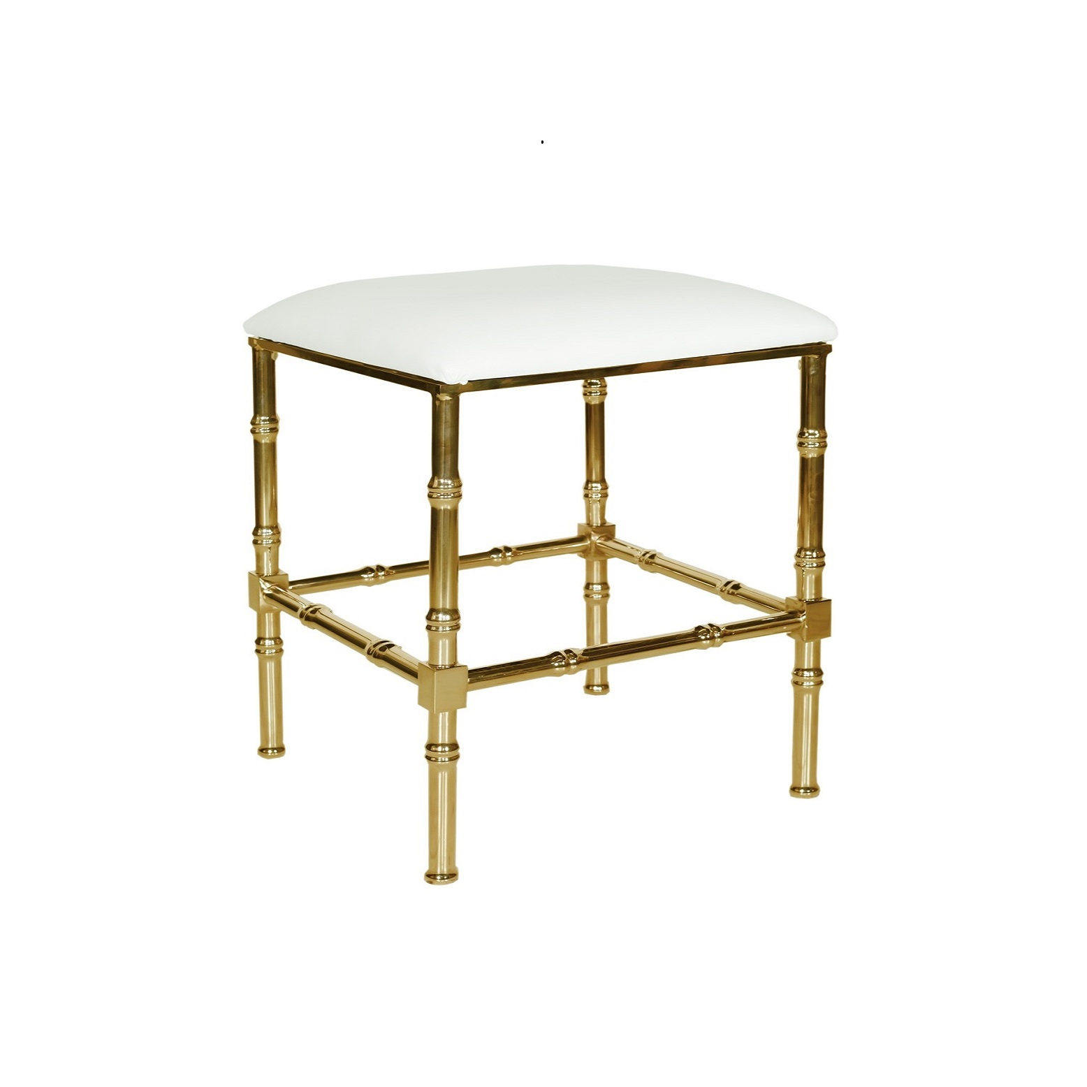 欧式轻奢家用创意化妆凳床尾梳妆凳软包换鞋凳竹节304不锈钢凳子