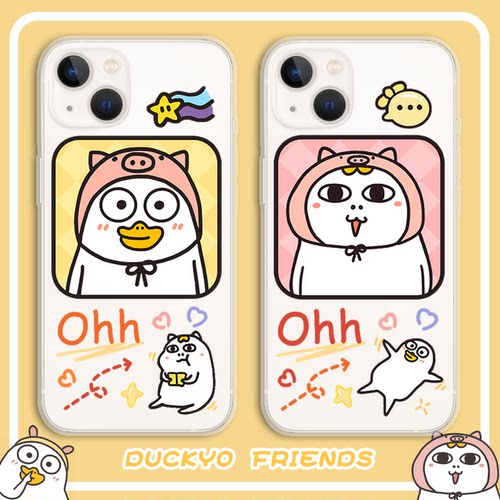 情侣小刘鸭软萌手机壳定制