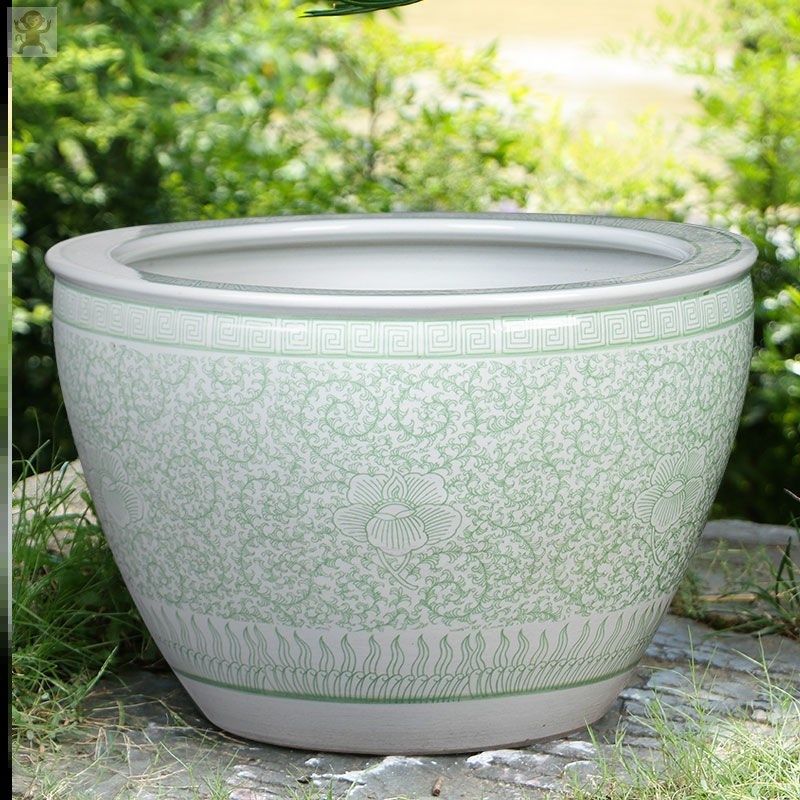 新款大缸特大号老式古法养鱼盆农村老式水缸养睡莲的大缸荷花盆陶