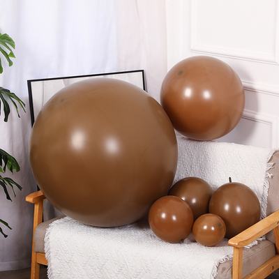 气球圆形尾巴大小咖啡色灰色