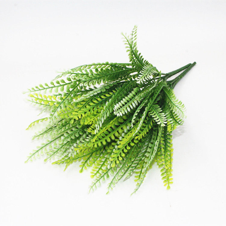 仿真绿植花艺植物客厅插花家居装饰塑料花黄色凤尾草波斯蕨小盆栽