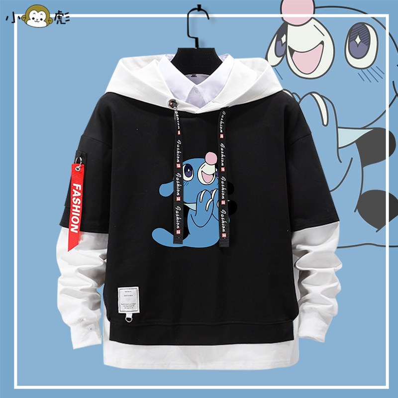 神奇宝贝宝可梦第七世代御三家球球海狮连帽卫衣男女儿童学生外套