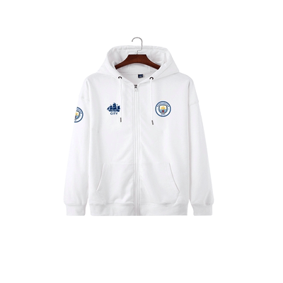 曼城队欧冠夺冠足球迷开衫卫衣