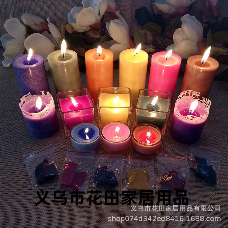厂家直销蜡烛油性染料大豆蜡色素颜料固体色片松塔棕色低温蜡