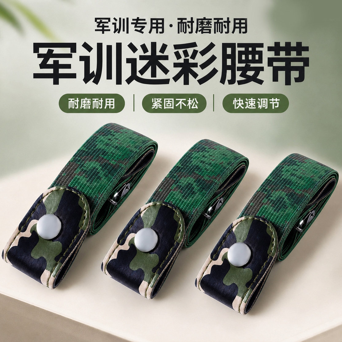 军训专用腰带懒人松紧必备用品图片