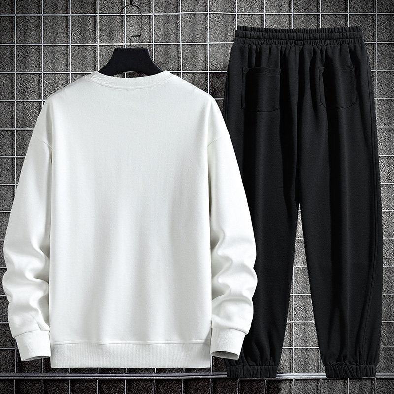 秋款大码M-8XL加肥加大胖子休闲卫衣套装男TZ36250-P95-大码,男装T恤,星座209