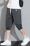 M-8XL大码胖男生时尚宽松速干七分裤休闲运动男K5118-P35控59，男装牛仔裤，星座209