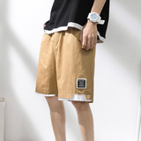 假两件潮牌ins短裤男夏季薄款透气裤子高街vibe国潮oversize五分，男装休闲裤，星座209