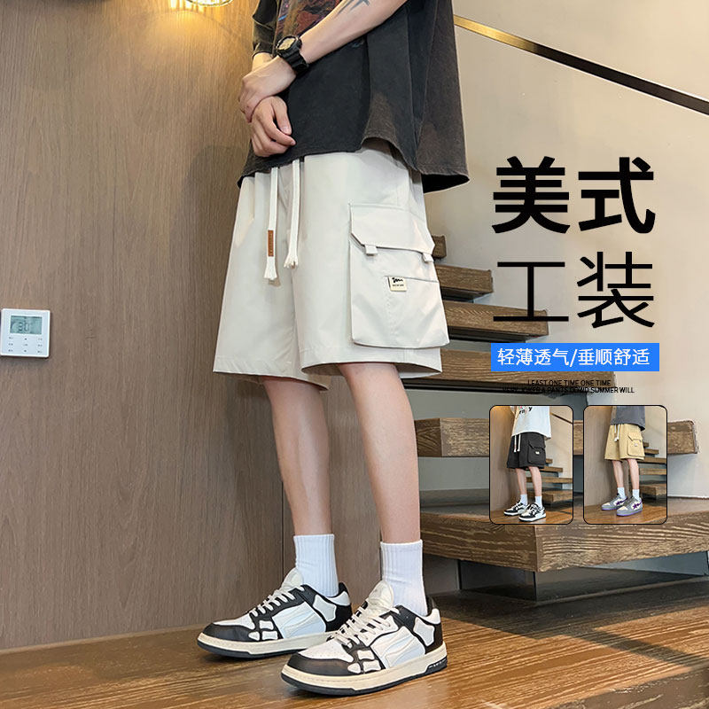 夏季M-8XL大码胖男生宽松五分裤 休闲运动短裤男 K35-P35 控49图片