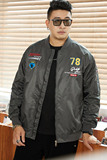 秋冬M-8XL胖子男士棒球领休闲大码夹克飞行服外套上衣JK8278-P70，男装夹克，星座209