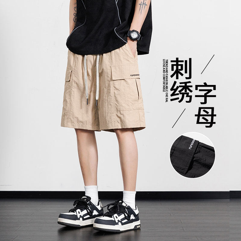夏季M-8XL大码胖男生宽松五分裤 休闲运动短裤男 K39-P35 控49图片